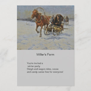 Pferdeschlitten in Polen Einladung