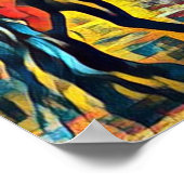 Pferdeschlitten in Street Art Poster (Ecke)