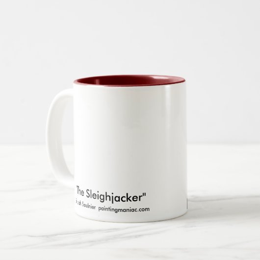 Pferdeschlitten Jacker, "das Sleighjacker", durch Zweifarbige Tasse (Vorderseite Links)