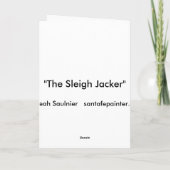 Pferdeschlitten Jacker Feiertagskarte (Rückseite)