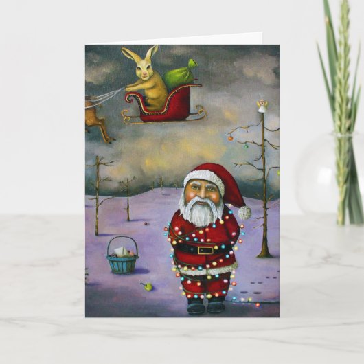 Pferdeschlitten Jacker Feiertagskarte (Vorderseite)