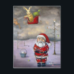 Pferdeschlitten Jacker Feiertagspostkarte<br><div class="desc">Der Pferdeschlitten Jacker,  Sankt und der Osterhase,  der in Feiertag kämpft.</div>
