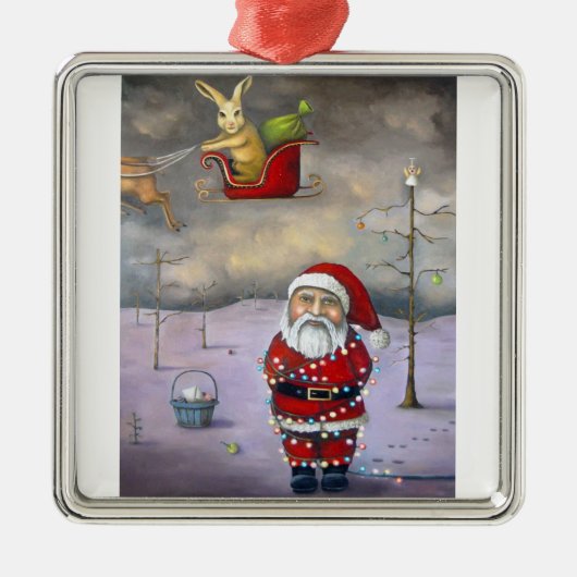 Pferdeschlitten Jacker Ornament Aus Metall (Vorne)