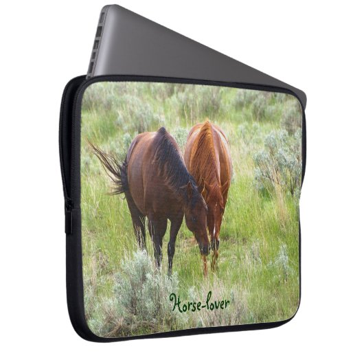 Pferdeschlitten-Liebhaber Laptopschutzhülle (Vorne Rechts)