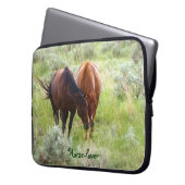 Pferdeschlitten-Liebhaber Laptopschutzhülle (Vorderseite Links)