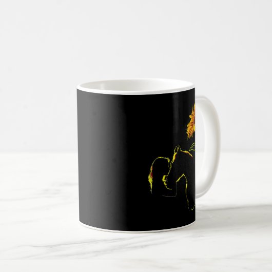 Pferdeschlitten Sonnenblume Reiten Reiten Reiten H Kaffeetasse (VorderseiteRechts)