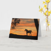 Pferdeschlitten und Eichenbaumkarte Karte (Gelbe Blume)