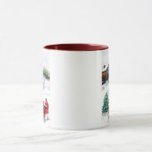 Pferdeschlitten und roter Robin Tasse (Zentrum)