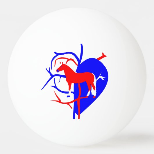 Pferdeschlittenball Tischtennisball (Vorderseite)