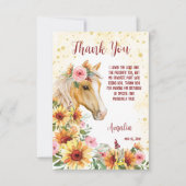 Pferdeschlittenblumen Geburtstag Dankeschön Dankeskarte (Vorderseite)