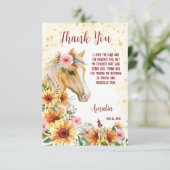 Pferdeschlittenblumen Geburtstag Dankeschön Dankeskarte (Stehend Vorderseite)