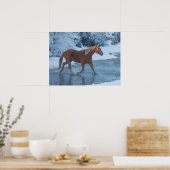 Pferdeschlittenfahrt im Winter auf Hideout Ranc Poster (Küche)