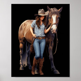 Pferdeschlittenfahrt Reitstall Bay Quarter Horse H Poster