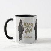 Pferdeschlittengeschenk für Vintage Reitfreunde Tasse (Links)