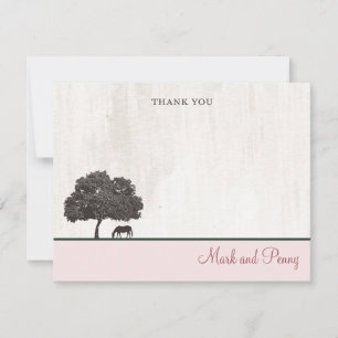 Pferdeschlittenhochzeit Danke Stationery-Mitteilun
