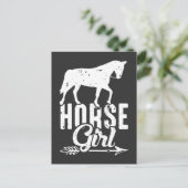 Pferdeschlittenreiten Cowgirl Passion Postkarte (Stehend Vorderseite)