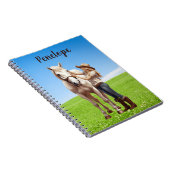 Pferdeschlittenreiten - Die Wiese ist personalisie Notizblock (Rechte Seite)