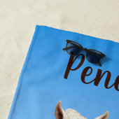 Pferdeschlittenreiten - Die Wiese ist personalisie Strandtuch (Beispiel)