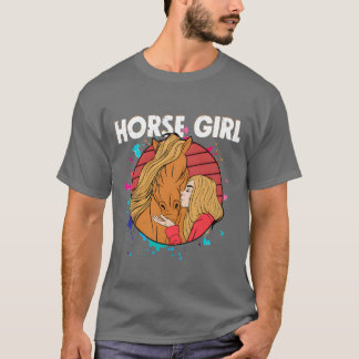 Pferdeschlittenreiten Mädchen T-Shirt