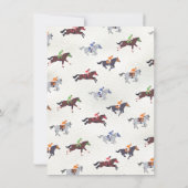 Pferdeschlittenstände Racing Derby Party Einladung (Rückseite)