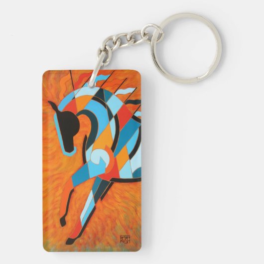 Pferdeschlüsselkette oder Schlüsselring, SunDancer Schlüsselanhänger (Rückseite)