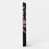 Pferdeschmuck-Mosaikmädchen Reittier schwarz rot Case-Mate iPhone Hülle (Hinten/Links)