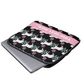 Pferdeschneeflocke-Muster-Laptop-Hülse Laptopschutzhülle (Vorne Knopf)