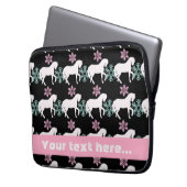 Pferdeschneeflocke-Muster-Laptop-Hülse Laptopschutzhülle (Vorderseite Links)