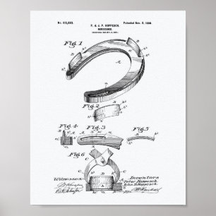 Pferdeschuh 1898 Weißbuch zum Thema Patentschutz Poster