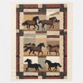 Pferdeschuh Fleecedecke (Vorderseite)