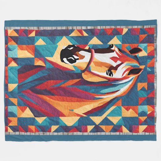 Pferdeschuh Fleecedecke (Vorderseite (Horizontal))