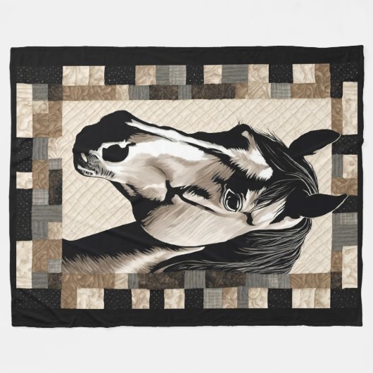 Pferdeschuh Fleecedecke (Vorderseite (Horizontal))