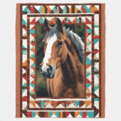 Pferdeschuh Fleecedecke (Vorderseite)