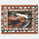 Pferdeschuh Fleecedecke (Vorderseite (Horizontal))