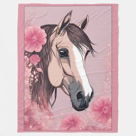 Pferdeschuh Fleecedecke (Vorderseite)