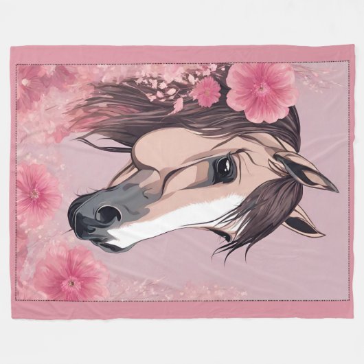 Pferdeschuh Fleecedecke (Vorderseite (Horizontal))