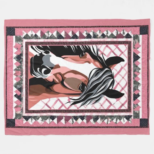 Pferdeschuh Fleecedecke (Vorderseite (Horizontal))