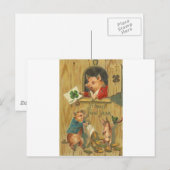 Pferdeschuh und Schweine Postkarte (Vorne/Hinten)