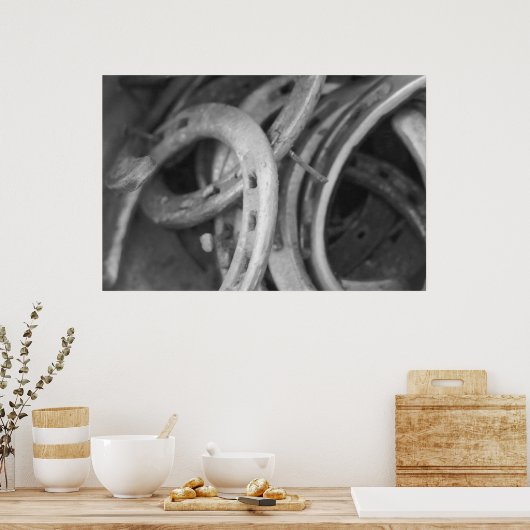 Pferdeschuhdrucke Poster (Küche)