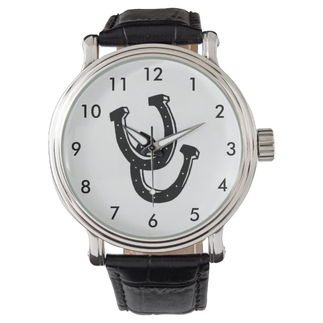 Pferdeschuhe Blacksmith Farrier Watch Armbanduhr (Vorderseite)