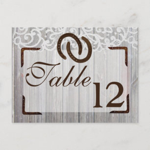 Pferdeschuhe der Tischnummer auf Holzspitzen