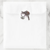 Pferdeschuhe, Dicken und Sattel Runder Aufkleber (Tasche)