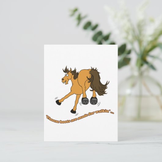 Pferdeschuhe Postkarte (Stehend Vorderseite)