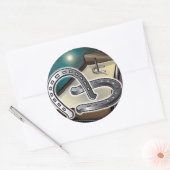 Pferdeschuhe Runder Aufkleber (Umschlag)