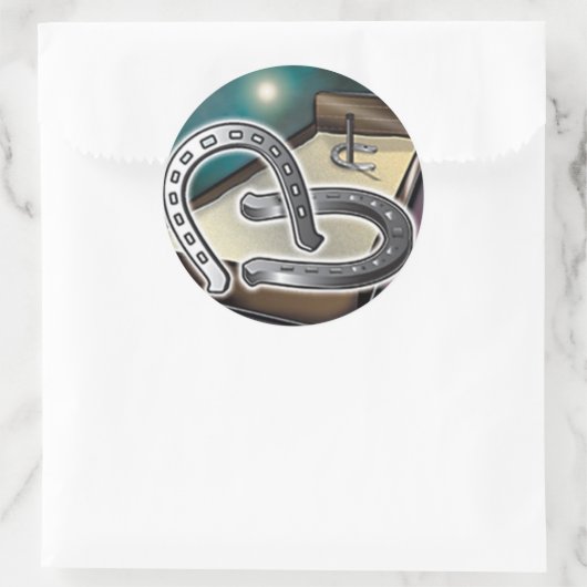 Pferdeschuhe Runder Aufkleber (Tasche)