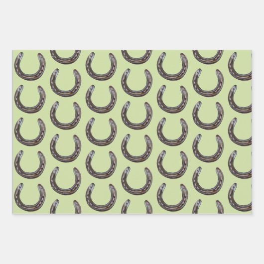 Pferdeschuhe Sattel, ja! Geschenkpapier Set (Vorderseite 3)