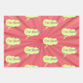 Pferdeschuhe Sattel, ja! Geschenkpapier Set (Vorderseite)