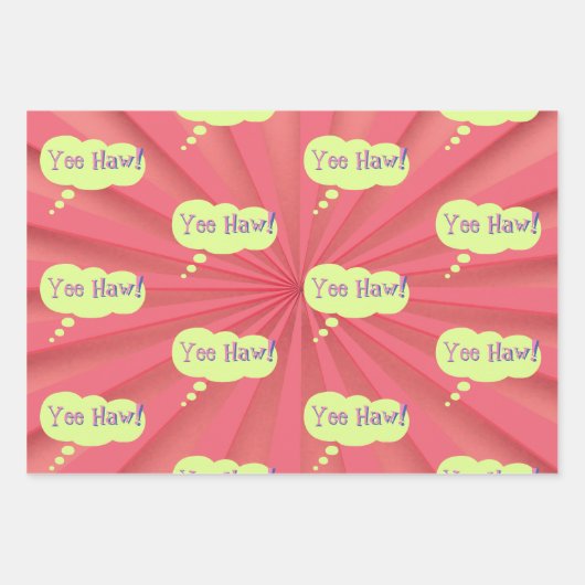 Pferdeschuhe Sattel, ja! Geschenkpapier Set (Vorderseite)