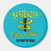 Pferdeschuhstich 3" Rundmagnet Magnet (Vorne)