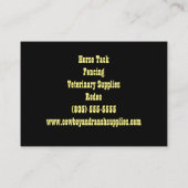 Pferdeschulungsmaterial - Serviceleistungen - Ausb Visitenkarte (Rückseite)